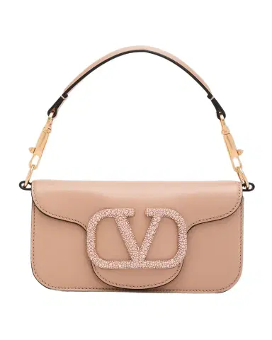 Valentino Garavani Loco Small Leather Top-Handle Bag with Jewel VLogo | Thumbnail 1 Valentino Garavani Loco Small Leather Top-Handle Bag with Jewel VLogo | Thumbnail 1