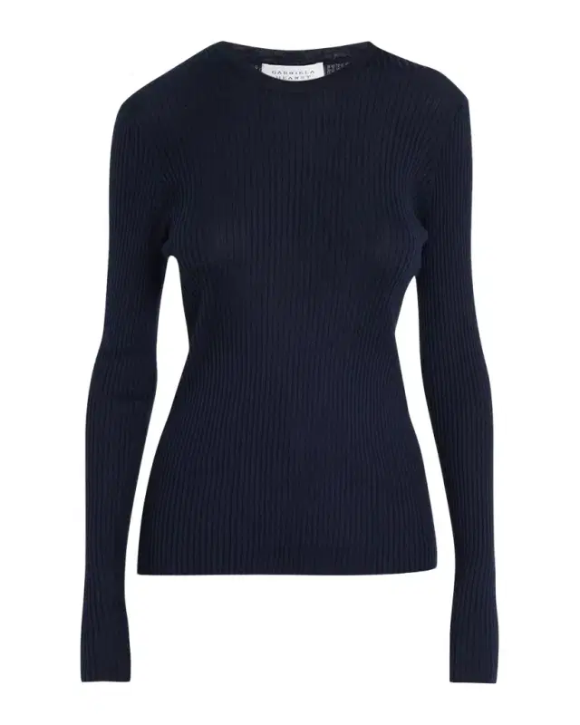 Gabriela Hearst Browning Cashmere Ribbed Top