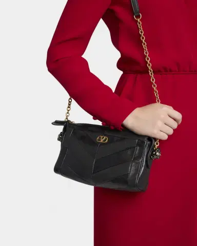 Valentino Garavani Small Chevron Patchwork Leather Shoulder Bag | Thumbnail 6 Valentino Garavani Small Chevron Patchwork Leather Shoulder Bag | Thumbnail 6