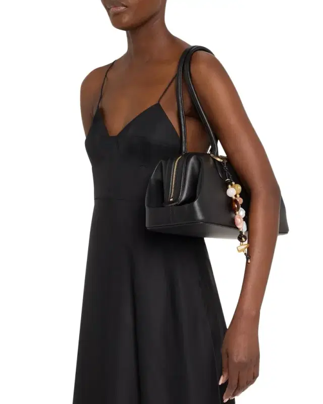 Cult Gaia Raia Leather Satchel Shoulder Bag
