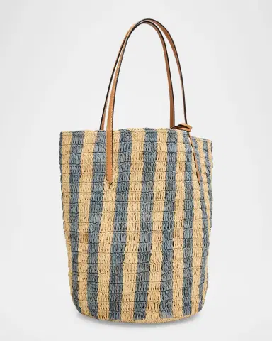 Valentino Garavani Striped Raffia Bucket Bag | Thumbnail 2 Valentino Garavani Striped Raffia Bucket Bag | Thumbnail 2