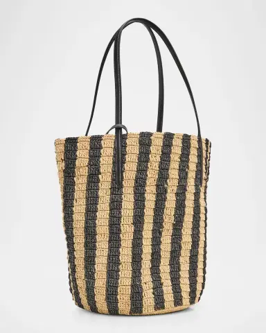 Valentino Garavani Striped Raffia Bucket Bag | Thumbnail 7 Valentino Garavani Striped Raffia Bucket Bag | Thumbnail 7