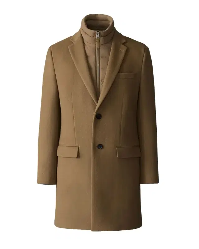 Mackage Men's Skai-SLB 3-in-1 Wool Overcoat with Removable Down Liner