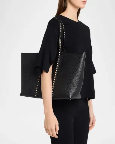 Valentino Garavani Rockstud Grain Leather Tote Bag | Thumbnail 6 Valentino Garavani Rockstud Grain Leather Tote Bag | Thumbnail 6