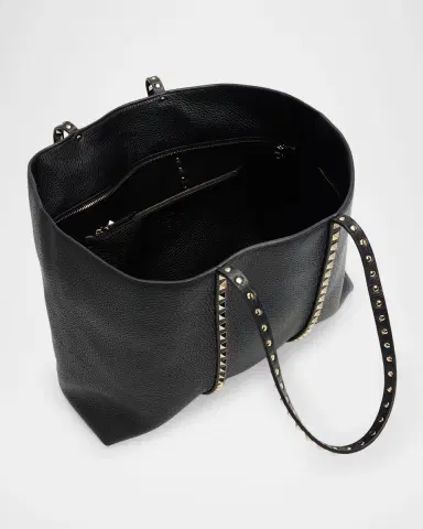 Valentino Garavani Rockstud Grain Leather Tote Bag | Thumbnail 8 Valentino Garavani Rockstud Grain Leather Tote Bag | Thumbnail 8