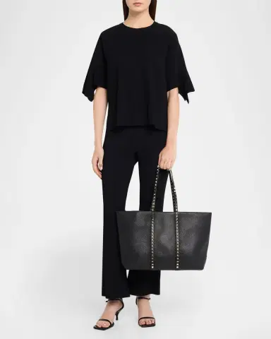 Valentino Garavani Rockstud Grain Leather Tote Bag | Thumbnail 9 Valentino Garavani Rockstud Grain Leather Tote Bag | Thumbnail 9