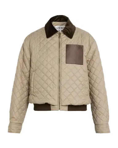 Loewe Corduroy-Collar Quilted Barn Jacket | Thumbnail 1 Loewe Corduroy-Collar Quilted Barn Jacket | Thumbnail 1