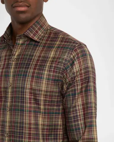 Polo Ralph Lauren Men's Classic Fit Plaid Twill Button-Down Shirt | Thumbnail 5 Polo Ralph Lauren Men's Classic Fit Plaid Twill Button-Down Shirt | Thumbnail 5