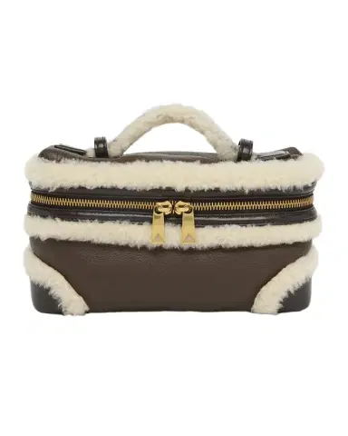 Bottega Veneta Bang Bang Shearling Vanity Top-Handle Bag | Thumbnail 1 Bottega Veneta Bang Bang Shearling Vanity Top-Handle Bag | Thumbnail 1