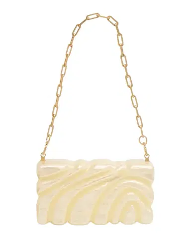 Cult Gaia Aura Sculptural Marbled Acrylic Clutch Bag | Thumbnail 1