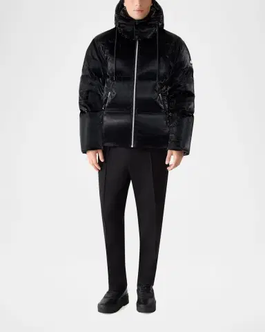Mackage Men 's Kent-Glo High-Gloss Hooded Down Jacket | Thumbnail 2 Mackage Men 's Kent-Glo High-Gloss Hooded Down Jacket | Thumbnail 2