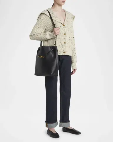 Bottega Veneta Borsa Leather Shoulder Bag | Thumbnail 4 Bottega Veneta Borsa Leather Shoulder Bag | Thumbnail 4
