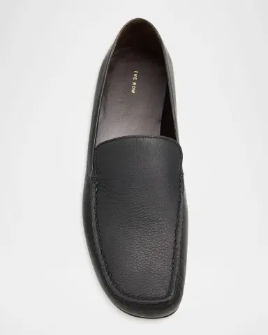 The Row Leo Grained Leather Slippers | Thumbnail 6 The Row Leo Grained Leather Slippers | Thumbnail 6