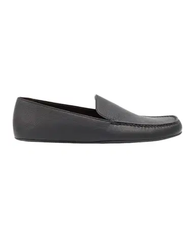 The Row Leo Grained Leather Slippers | Thumbnail 1 The Row Leo Grained Leather Slippers | Thumbnail 1