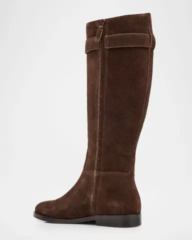 Tory Burch Turnlock Suede Knee-High Riding Boots | Thumbnail 2 Tory Burch Turnlock Suede Knee-High Riding Boots | Thumbnail 2