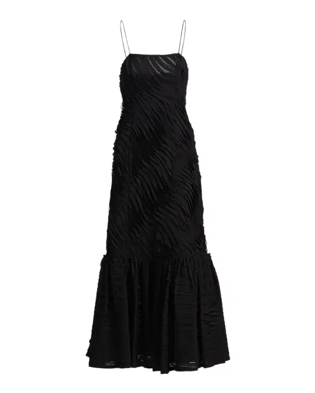 Augustina Textured-Pleat Maxi Dress