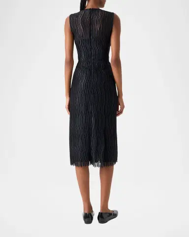 Akris Techno Wave Guipure Sheath Midi Dress | Thumbnail 3 Akris Techno Wave Guipure Sheath Midi Dress | Thumbnail 3