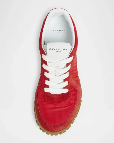 Givenchy Men's Glide Nylon/Suede Low-Top Runner Sneakers | Thumbnail 4 Givenchy Men's Glide Nylon/Suede Low-Top Runner Sneakers | Thumbnail 4