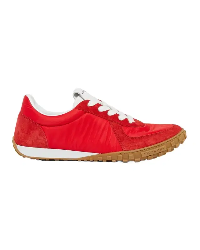 Men 's Glide Nylon/Suede Low-Top Runner Sneakers