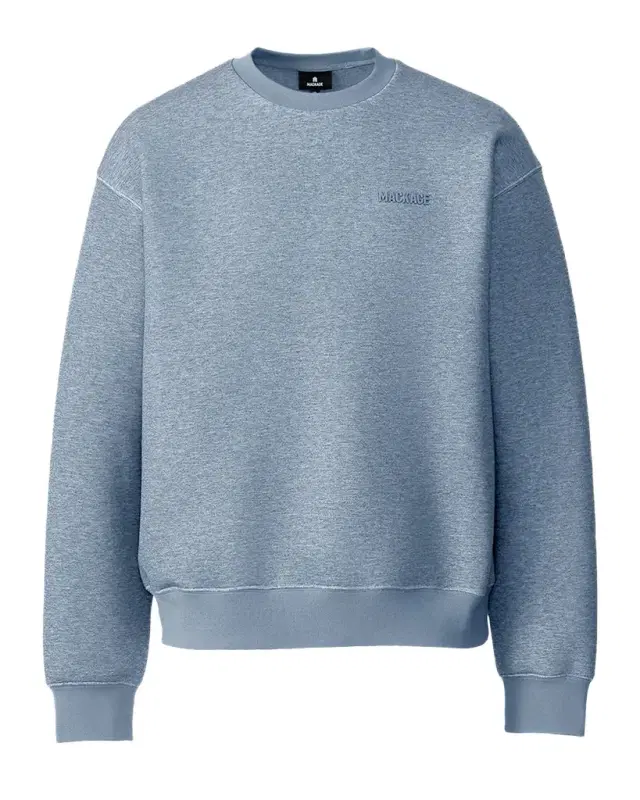 Men 's Julian Double-Face Jersey Silicone-Logo Crewneck Sweater