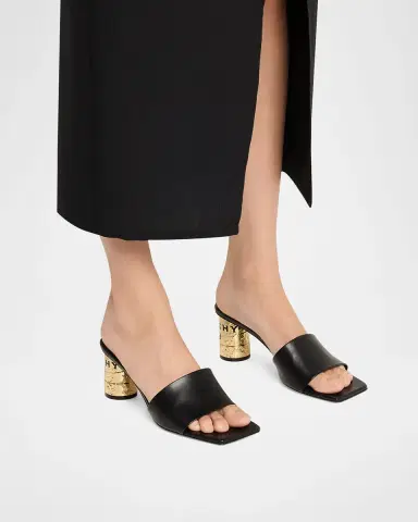 Givenchy 65mm Logo Heel Leather Mule Sandals | Thumbnail 2 Givenchy 65mm Logo Heel Leather Mule Sandals | Thumbnail 2