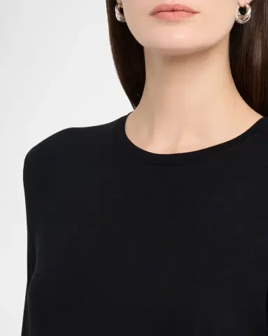 MAJESTIC FILATURES Soft Touch Crewneck Tee w/ Side Slits | Thumbnail 5