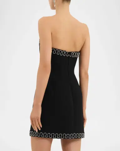 Rebecca Vallance Nyx Bonded Crepe Strapless Mini Dress | Thumbnail 3