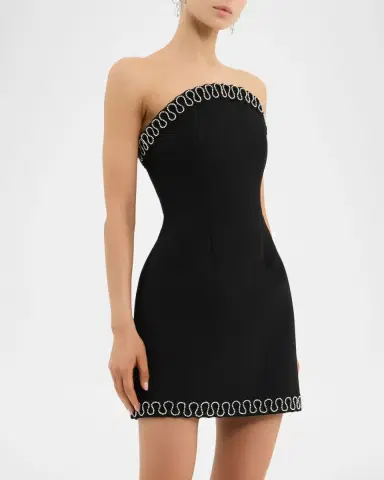 Rebecca Vallance Nyx Bonded Crepe Strapless Mini Dress | Thumbnail 5