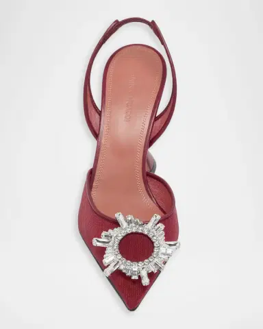 Amina Muaddi 95mm Begum Mesh Crystal Slingback Pumps | Thumbnail 5 Amina Muaddi 95mm Begum Mesh Crystal Slingback Pumps | Thumbnail 5