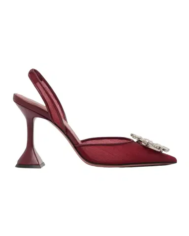 Amina Muaddi 95mm Begum Mesh Crystal Slingback Pumps | Thumbnail 1 Amina Muaddi 95mm Begum Mesh Crystal Slingback Pumps | Thumbnail 1