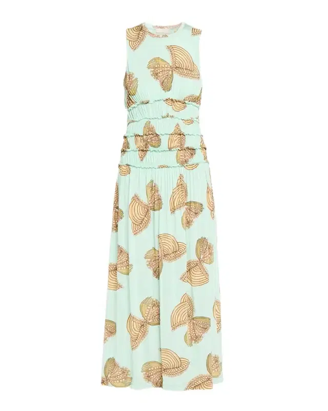 Kamaria Sleeveless Gathered Midi Dress