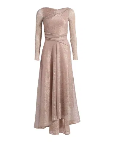 Talbot Runhof Metallic Draped Long-Sleeve High-Low Dress | Thumbnail 1 Talbot Runhof Metallic Draped Long-Sleeve High-Low Dress | Thumbnail 1