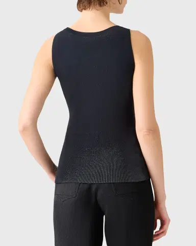 Akris Two-Tone Grid Knit Tank Top | Thumbnail 3