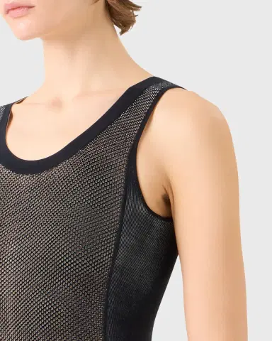 Akris Two-Tone Grid Knit Tank Top | Thumbnail 5