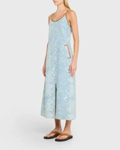 Ramy Brook Luna Checkered Denim Midi Dress | Thumbnail 4 Ramy Brook Luna Checkered Denim Midi Dress | Thumbnail 4