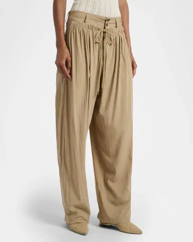 Isabel Marant Inaya Gathered Loose Pants | Thumbnail 4 Isabel Marant Inaya Gathered Loose Pants | Thumbnail 4