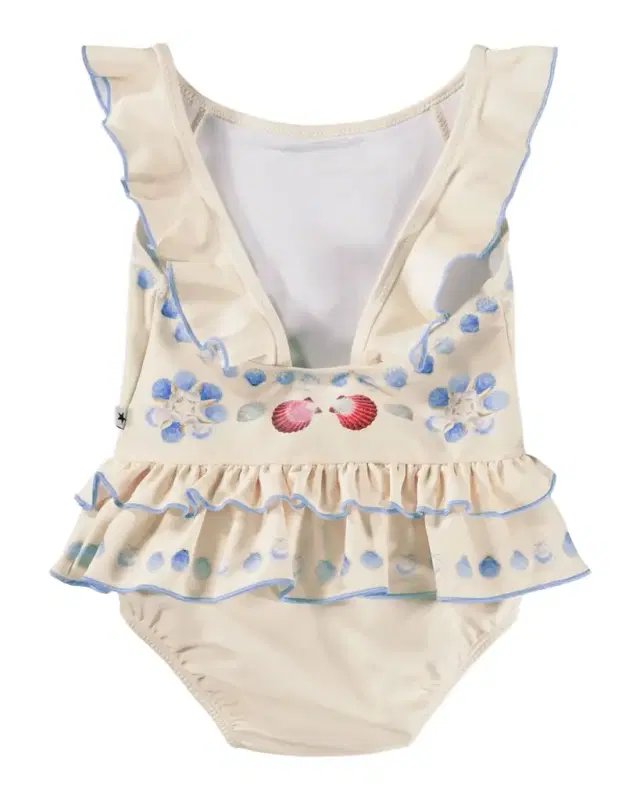 Molo Girl's Nalani Ruffled One-Piece Swimsuit, Size 3M-3