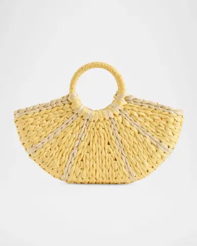 MOLO Girl's Lemon Straw Tote Bag | Thumbnail 3