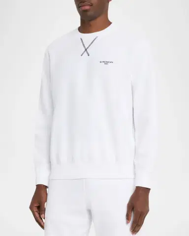Givenchy Men's Couture Seam Fleece Logo Sweatshirt | Thumbnail 4 Givenchy Men's Couture Seam Fleece Logo Sweatshirt | Thumbnail 4