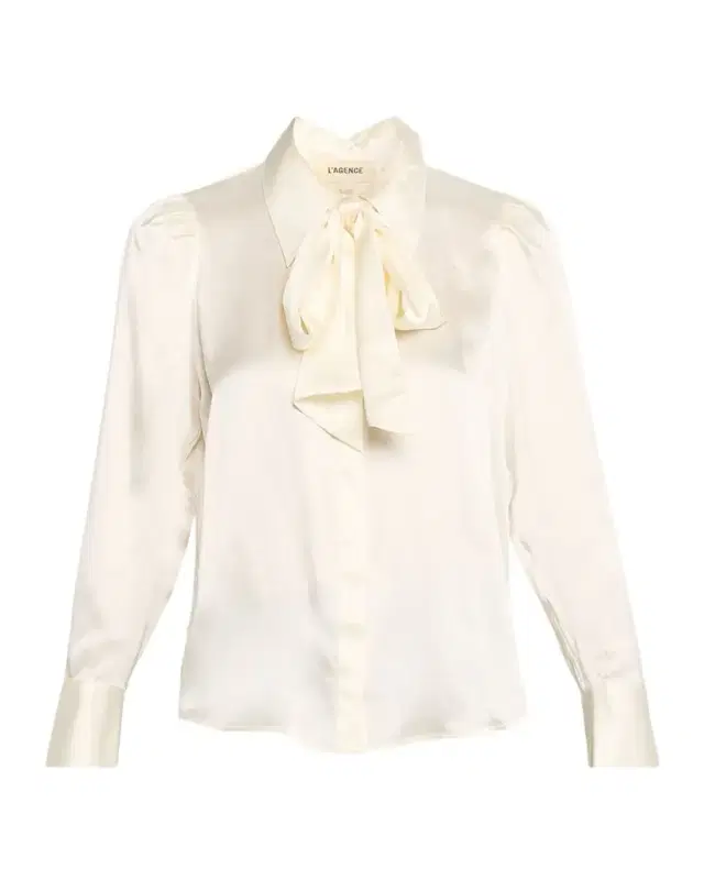 L 'Agence Honey Tie-Neck Silk Blouse