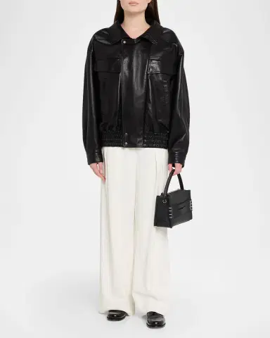 JW Anderson Small Loafer Leather Top-Handle Bag | Thumbnail 4