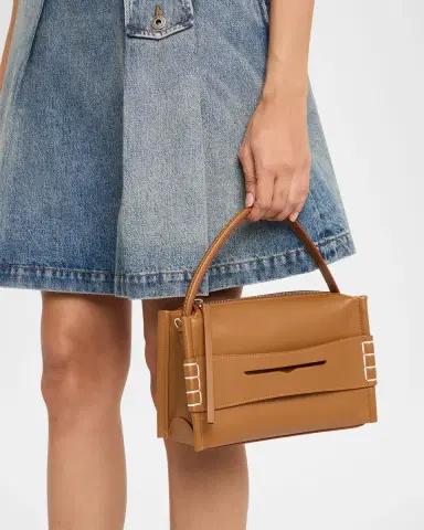 JW Anderson Small Loafer Leather Top-Handle Bag | Thumbnail 6