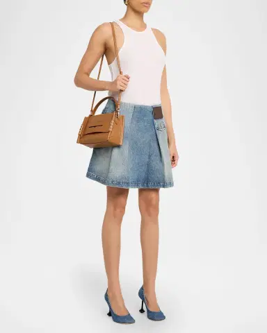 JW Anderson Small Loafer Leather Top-Handle Bag | Thumbnail 9