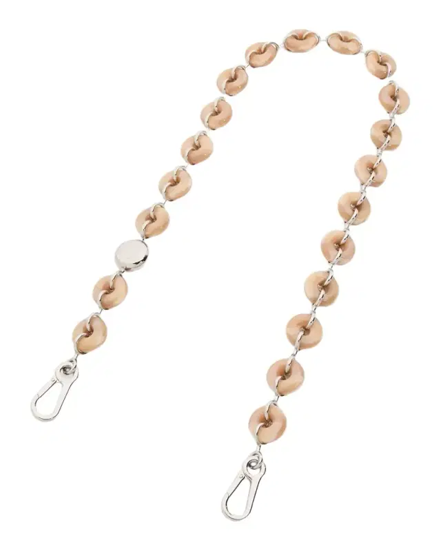 Loewe Donut Chain Shoulder Strap in Acetate and Stainless Steel