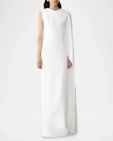 Carolina Herrera Draped Cape Column Gown | Thumbnail 2 Carolina Herrera Draped Cape Column Gown | Thumbnail 2