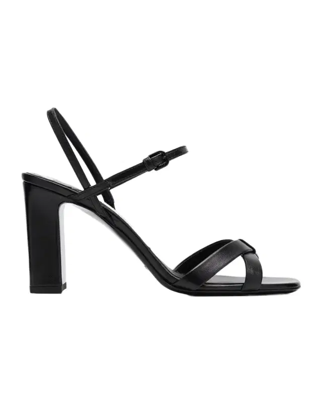 Jimmy Choo 85mm Elsy Leather Block-Heel Sandals