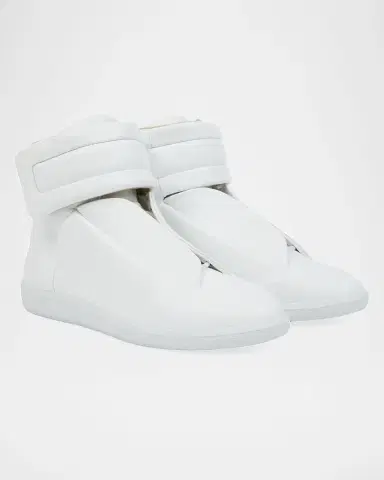 Maison Margiela Men 's Future Leather High-Top Sneakers | Thumbnail 2