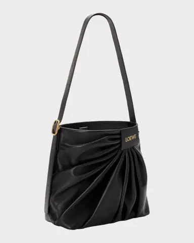 Loewe Pleated Tote Bag in Leather | Thumbnail 2 Loewe Pleated Tote Bag in Leather | Thumbnail 2
