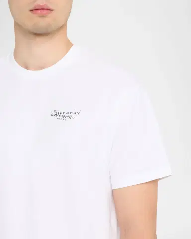Givenchy Men's Cotton Logo Stamp Print T-Shirt | Thumbnail 5
