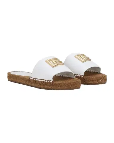 Dolce & Gabbana DG Medallion Napa Espadrille Sandals | Thumbnail 1
